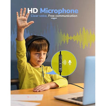 Load image into Gallery viewer, Kids Headphones Wired Toddler Headphones with Microphone - Over-Ear Headphones, 85/94dB Volume-Limiting, 3.5mm Jack Foldable On-Ear Design, Safe Comfortable for Boys Girls Learning Entertainment Black