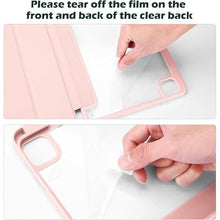 Load image into Gallery viewer, ProCase Smart Case for iPad Pro 12.9 Case 6th/5th/4th/3rd Generation 2022/2021/2020/2018, Transparent Back Shell Cover with Built-in Pencil Holder, Auto Sleep/Wake for iPad Pro 12.9 Inch -Pink