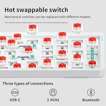 Load image into Gallery viewer, nuphy Air96 V2 Wireless Mechanical Keyboard,100 Keys RGB Backlit Keyboard,Supports Bluetooth 5.1,2.4G and Wired Connection,for PC/Laptop/Windows/Mac -White Gateron Red Switch