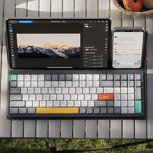 Load image into Gallery viewer, nuphy Air96 V2 Wireless Mechanical Keyboard,100 Keys RGB Backlit Keyboard,Supports Bluetooth 5.1,2.4G and Wired Connection,for PC/Laptop/Windows/Mac -Grey Gateron Moss Switch