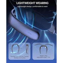 Load image into Gallery viewer, LINFOX Neck Fan,Portable Ultrathin Bladeless Neck Fan,4000mAh Rechargeable Battery Powered,3 Speeds Adjustable,Relaxed Without Feeling,Travel Essentials for Women and Man,Top Holiday Gifts (Blue)