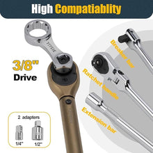 Load image into Gallery viewer, 12PCS Torque Adapter Set SAE, 5/16", 3/8", 7/16", 1/2", 9/16", 5/8", 11/16", 3/4", 13/16", 7/8", 3/8" Drive Torque Wrench Adapter, 12 Point Torque Extender Adapter with 1/2" + 1/4" Adapter