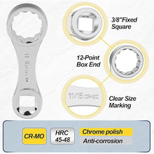 Load image into Gallery viewer, 12PCS Torque Adapter Set SAE, 5/16", 3/8", 7/16", 1/2", 9/16", 5/8", 11/16", 3/4", 13/16", 7/8", 3/8" Drive Torque Wrench Adapter, 12 Point Torque Extender Adapter with 1/2" + 1/4" Adapter