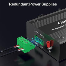 Load image into Gallery viewer, 5 Port 100Mb Unmanaged Industrial Switch with DIN Rail 15W Power Supply,10/100Mbps Fast Ethernet,IP40,4KV Lightning Protection,Operating Temperature Range -40° – 80°C DIN Rail Network Switch