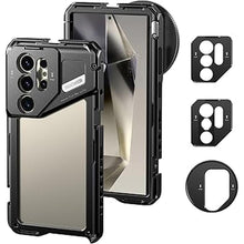 Load image into Gallery viewer, NEEWER S24 Ultra Phone Cage with 67mm Filter Adapter, 17mm Lens Backplate, T Mount Lens Adapter, Smartphone Video Rig Stabilizer Compatible with Samsung Galaxy Moment T Series Lenses, PA042