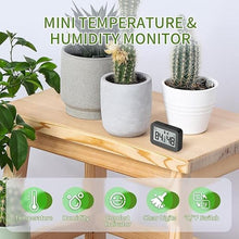 Load image into Gallery viewer, DOOMAY Mini Hygrometer Indoor Thermometer, Digital Humidity Gauge with Celsius Fahrenheit Switch Button,Humidity Meter Temperature Monitor for Babyroom Cellar Reptile Incubator Closet,2-Pack,Black