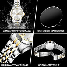 Load image into Gallery viewer, Taxau Waterproof Watches for Women Ladies Watches Silver Gold Stainless Steel Womens Dress Watch with Day Date Analog Quartz Lady Watch Luxury Diamond Small Wrist-Watch reloj Mujer