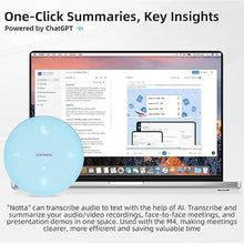 Load image into Gallery viewer, Bluetooth Conference Speakerphone M4 with AI Noise Reduction, AI Summaries, AI Transcription with 60-Language Support, 13FT 360° Voice Pickup,10-Hour Battery Life for Zoom and Teams, Blue