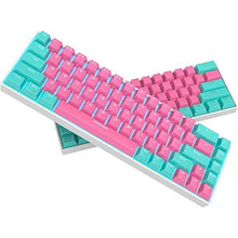 Load image into Gallery viewer, surmen 65% Percent Gaming Keyboard Mechanical with Linear Red Switch, 68-Keys Pink Mini Gaming Keyboard 60 Percent LED Light Backlit PBT Keycaps for Laptop Desktop PC Gamers (68 Miami)