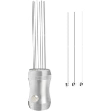 Load image into Gallery viewer, WDT Tool Espresso Distributor - Magnetic Espresso Distribution Tool with 8 x 0.4mm Stainless Steel Needles, Includes 3 Extra Replaceable Needles, Precision Espresso Stirrer (Silver)