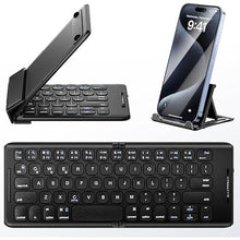Load image into Gallery viewer, Foldable Bluetooth Keyboard,Portable Pocket Wireless Folding Keyboard, Rechargeable Full Size Ultra Slim Travel Keyboard for iOS, Android, Windows Tablet & Laptop,B097