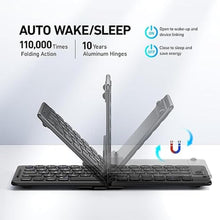 Load image into Gallery viewer, Foldable Bluetooth Keyboard,Portable Pocket Wireless Folding Keyboard, Rechargeable Full Size Ultra Slim Travel Keyboard for iOS, Android, Windows Tablet & Laptop,B097