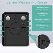 Load image into Gallery viewer, LABO Muli-Functional Digital Thermometer Hygrometer Large Display Digital Hygrometer Black Silver