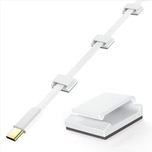 Load image into Gallery viewer, AGPTEK Ethernet Cable Clips, 60 PCS Adhesive Wire Clips, Flat Cable Holder Cord Management for Home Wall Flat Ethernet Network Cord Organizer, LED Strip Attachment Light Sticky Hooks, White