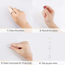Load image into Gallery viewer, AGPTEK Ethernet Cable Clips, 60 PCS Adhesive Wire Clips, Flat Cable Holder Cord Management for Home Wall Flat Ethernet Network Cord Organizer, LED Strip Attachment Light Sticky Hooks, White