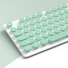 Load image into Gallery viewer, Typewriter Keyboard 104-key Punk Gaming Retro Keyboard LED White Backlit Cute Keyboard with Wired USB Suitable for PC/Win/Mac/Laptop Computer Keyboard?Green?