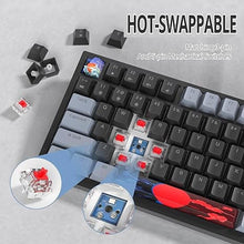 Load image into Gallery viewer, 75% TKL Wired Mechanical Keyboard,RGB Backlit Gasket Mount 82 Key Hot Swappable Custom Linear Red Switch Gaming Keyboard with Volume Knob & PBT Keycaps (82 Dark)