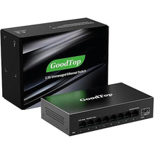 Load image into Gallery viewer, 8 Port 2.5Gb Unmanaged Ethernet Switch with 10G SFP+,60Gbps Switching Capacity,Metal Fanless Multi-Gigabit Home Lab Setup Network Switch