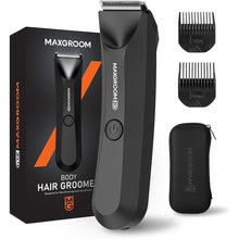 Load image into Gallery viewer, Manscape Body Hair Trimmer for Men, IPX7 Waterproof Pubic & Groin Hair Trimmer- Electric Ball Shaver with LED Light, Ceramic Blade, USB Rechargeable & Travel Pouch