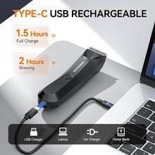 Load image into Gallery viewer, Manscape Body Hair Trimmer for Men, IPX7 Waterproof Pubic & Groin Hair Trimmer- Electric Ball Shaver with LED Light, Ceramic Blade, USB Rechargeable & Travel Pouch