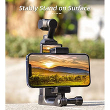 Load image into Gallery viewer, EUGOOCX Expansion Phone Clip Holder for DJI OSMO Pocket 3, Front Smartphone Bracket with 1/4 Screw Adapter Compatible with Pocket 3 Camera, Black