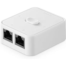 Load image into Gallery viewer, Binardat Gigabit Network Switcher, Passive Ethernet Selector, in/Out to A or B Network, Bidirectional Manual Switcher, No Power Required (White)