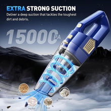 Load image into Gallery viewer, Handheld Vacuum Cordless, 15000PA Powerful Suction Car Vacuum Cleaner Lightweight with Multi Accessories, Hand held Vacuum Cleaner Dust Busters Cordless Rechargeable for Car Home