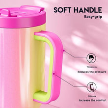 Load image into Gallery viewer, Meoky 32 oz Tumbler with Handle and Flip Straw, 100% Leakproof Tumbler with Lid and Straw, Stainless Steel Insulated Cup, Cupholder Friendly, Keeps Cold for 24 Hours (Carnival)