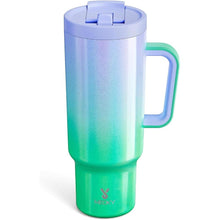 Load image into Gallery viewer, Meoky 40 oz Tumbler with Handle and Flip Straw, 100% Leakproof Tumbler with Lid and Straw, Stainless Steel Insulated Cup, Cupholder Friendly, Keeps Cold for 34 Hours (Fairyland)
