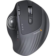 Load image into Gallery viewer, ProtoArc Wireless Trackball Mouse, EM01 NL Ergonomic Bluetooth Rollerball Thumb Mouse Rechargeable Computer Laptop Mouse, Adjustable Angle & 3 Device Connection for PC, Mac, Windows-Gray Ball