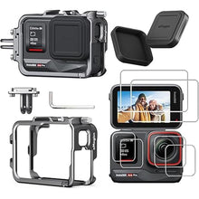 Load image into Gallery viewer, Aluminum Metal Frame Cage Case with Silicone Lens Cap and Screen Protector for Insta360 ACE PRO Camera Accessories Kit