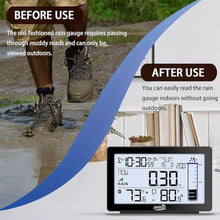 Load image into Gallery viewer, Wireless Rain Gauge Outdoor, Digital Rain Gauge Outdoors Best Rated with Thermometer,Accurate Self-Emptying Rain Measure Gauge for Garden,Remote Electronic Rain Meter,Freeze Proof Rainfall Measurer