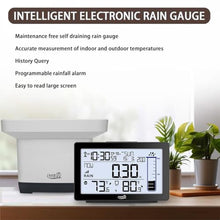 Load image into Gallery viewer, Wireless Rain Gauge Outdoor, Digital Rain Gauge Outdoors Best Rated with Thermometer,Accurate Self-Emptying Rain Measure Gauge for Garden,Remote Electronic Rain Meter,Freeze Proof Rainfall Measurer