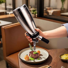 Load image into Gallery viewer, Whipped Cream Dispenser Stainless Steel Keep Warm and Cold,500mL/1 Pint Double Wall Thermos Whipped Cream Maker,5 Various Stainless Decorating Nozzles,1 Cleaning Brush,N2O Chargers NOT Included