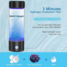 Load image into Gallery viewer, Hydrogen Water Bottle, Portable Rechargeable Hydrogen Water Bottle Generator for Home Travel Office Exercise, Black
