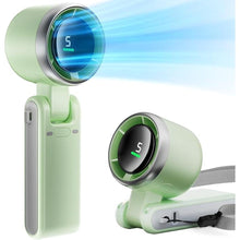 Load image into Gallery viewer, Foldable Handheld Fan, Portable High Speed Rechargeable 10000mAh Mini Turbo Fan, Digital Display, 5 Speed Adjustable Personal Small Pocket, Gifts for Women Men Travel Camp Outdoor Office