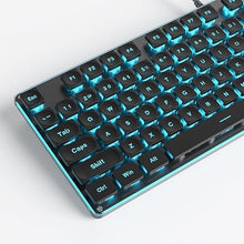 Load image into Gallery viewer, Typewriter Keyboard 104-key Black Square Punk Gaming Keyboard LED Ice Blue Backlit Cute Keyboard with Wired USB Suitable for PC/Win/Mac/Laptop?G1000/Black?