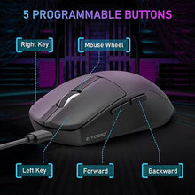Load image into Gallery viewer, E-YOOSO Lightweight Gaming Mouse, Wireless Esports Mouse, 49G, 1K Polling, 26K DPI, PAW3395 Sensor, 5 Programmable Buttons, Tri-Modes Wired/2.4GHz/Bluetooth Gamer Mouse for Laptop, PC, Mac (Black)