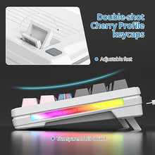 Load image into Gallery viewer, 75 Percent Gasket Mounted Mechanical Keyboard Hot Swappable,Wired 87 Key TKL Mechanical Keyboard,RGB Backlit,Custom White Switch NKRO Gaming Keyboard Suitable for Win/Mac (Olivia)