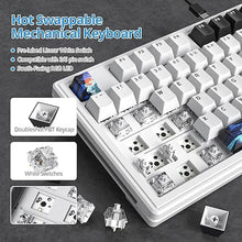 Load image into Gallery viewer, 75 Percent Gasket Mounted Mechanical Keyboard Hot Swappable,Wired 87 Key TKL Mechanical Keyboard,RGB Backlit,Custom White Switch NKRO Gaming Keyboard Suitable for Win/Mac (Olivia)