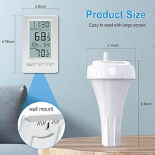 Load image into Gallery viewer, Urageuxy Pool Thermometer Floating Easy Read, IPX8 Digital Floating Pool Thermometer Wireless, Water Temperature Gauge with Indoor Temperature for Swimming Pools, Hot Tub, Ice Bath, Spa