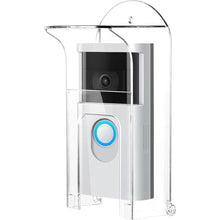 Load image into Gallery viewer, Transparent Plastic Doorbell Rain Cover Compatible with Ring, Blink, Google Nest, Eufy, Arlo, Kasa Video Doorbell, Waterproof Protector Shield Doorbell Push Button Cover Weather Blocking Cover