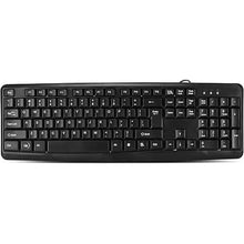 Load image into Gallery viewer, Wired Computer Keyboard, Plug Play USB, Silent-Touch Chiclet Keys, Large Number Pad, LED Indicators?Ergonomic, Foldable Stands,Anti-Wear Letters Full Size Keyboard,for Windows Mac PC Laptop(black)