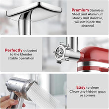 Load image into Gallery viewer, Meat Grinder for KitchenAid Mixer, Meat Grinder Attachment with 4 Grinding Plates, 3 Sausage Stuffer Tubes, 2 Grinding Blades, Attachment for Kitchenaid Mixers