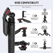 Load image into Gallery viewer, NEEWER Mini Flexible Tripod for iPhone & Camera with Remote/Handle/Phone Holder/Action Camera Adapter, Portable Pocket Desk Tripod for Travel Vlogging Compatible with iPhone GoPro Samsung, TP36