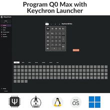 Load image into Gallery viewer, Keychron Q0 Max Wireless Custom Barebones Keyboard Kit, 2.4 GHz/Bluetooth 5.1/Wired QMK Number Pad, RGB Numeric Keypad Compatible with Laptop Mac Windows Linux - Black