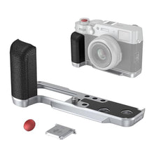 Load image into Gallery viewer, SmallRig X100VI / X100V Handgrip L-Shape Grip with Quick Release Plate for Arca, Lightweight Silicone Side Handle, Shutter Button and Hot Shoe Cover for FUJIFILM X100VI / X100V Cameras (Silver) - 4555
