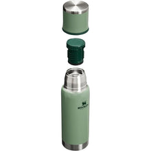 Load image into Gallery viewer, Stanley Adventure-To-Go Vacuum Bottle 16 oz | Wide Mouth with Leakproof Cup Lid | Keep Drinks Hot or Cold | Packable for Travel | Insulated Stainless Steel Thermos | BPA-Free | Hammertone Green