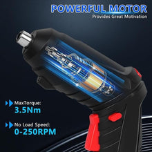 Load image into Gallery viewer, 28 in 1 Electric Screwdriver Cordless Rechargeable Small Power Drill Set 3.6V Li-ion 3.5Nm Max Torque Electric Rotatable with LED Light Screwdriver for Home Office DIY Tools (Black)