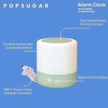 Load image into Gallery viewer, POPSUGAR Sunrise Alarm Clock, Wake Up to Natural Light with Sunlight Lamp, Sound Machine with Daylight and Sunset Simulation, Gentle Wake Up